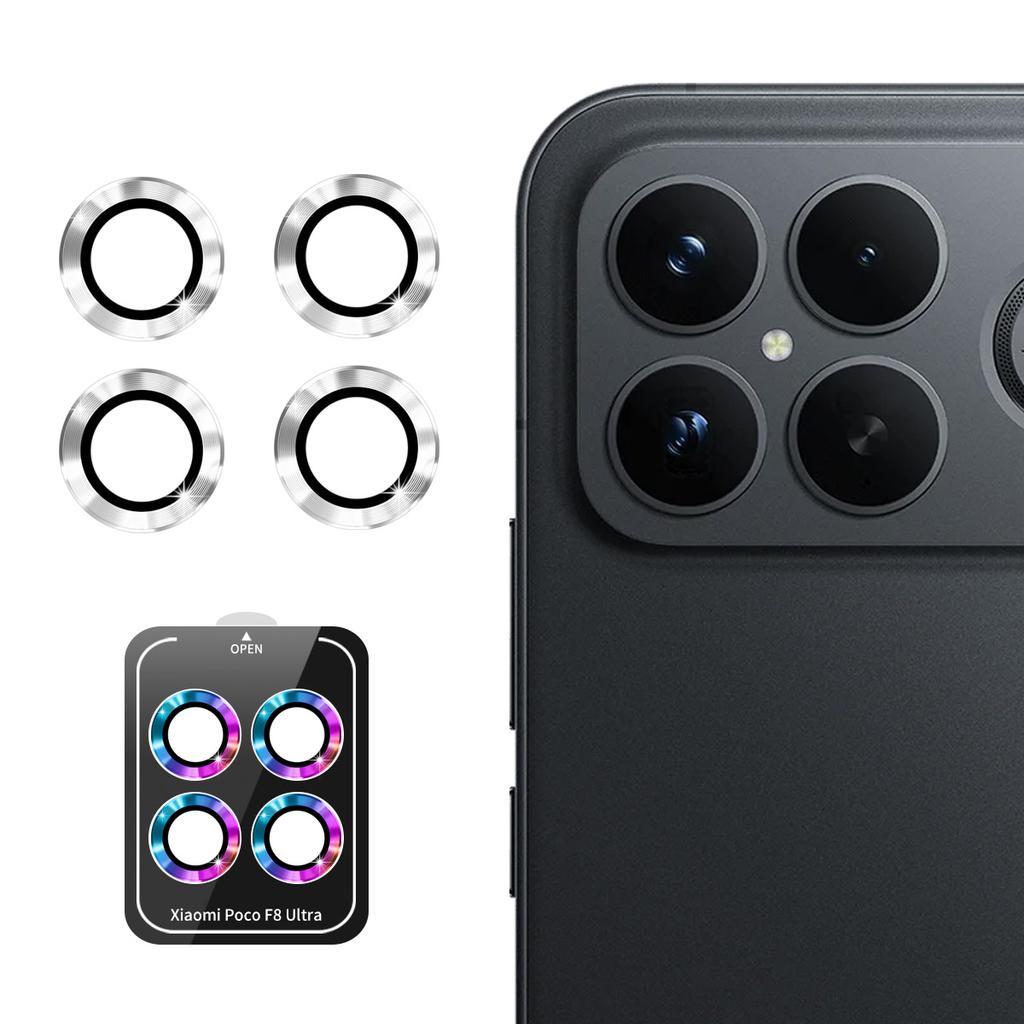 For Xiaomi Poco F8 Ultra Camera Lens Protector ENKAY Hat-Prince Metal Ring Lens Film