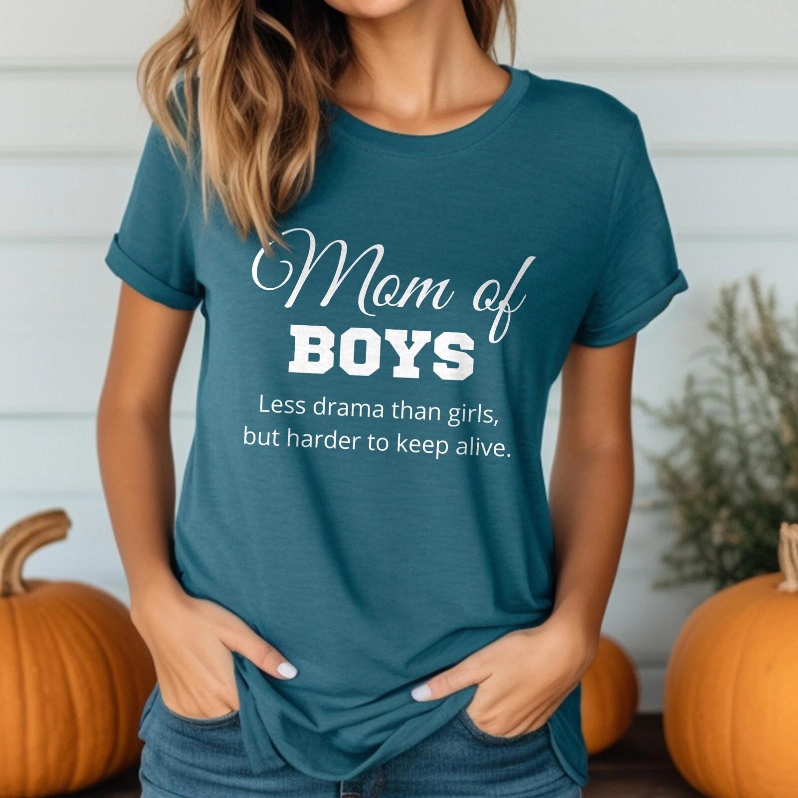 Mom of Boys Shirt | Boys Mama Tee | Mama Shirt | Cute Mom Shirt | Mom Life Shirt 4XL