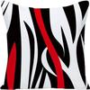 Popular Simple Geometric Abstract Red Black Striped Sofa Cushion Pillow Case Home Removable Washable