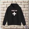 hoodie-Casual Pullover Sweatshirt First Aid Cross