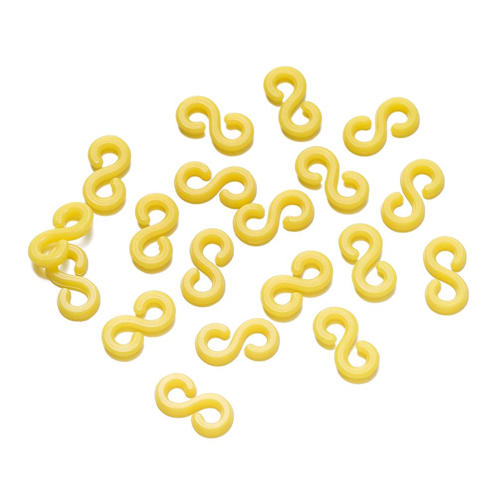 500pcs/Lot S Shape Clips Hook Plastic Connectors Clasp for DIY Charm Bracelet Jewelry Making Supplies Accessories
