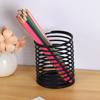 Iron Wire Decompression Pen Holder - Retractable Metal Spring Round Office Organizer