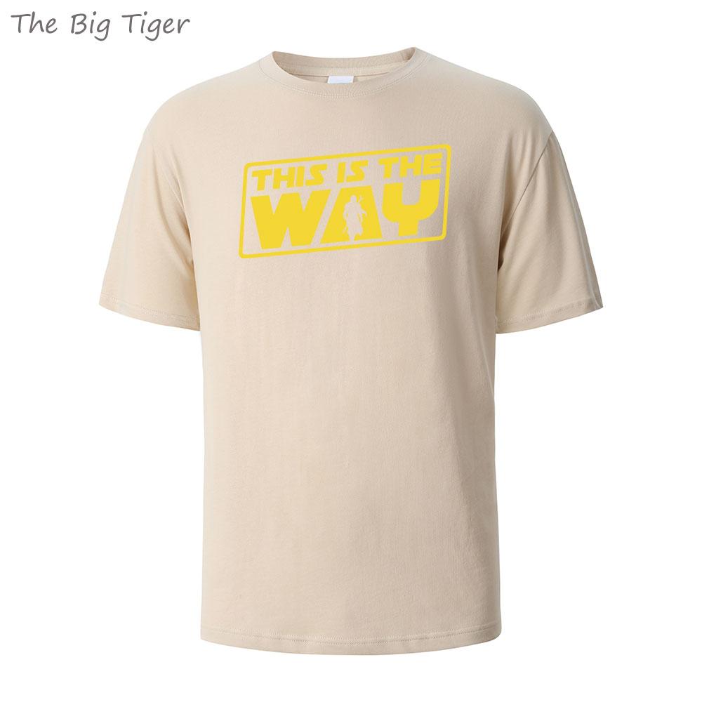 This Is The Way Printing Premium Cotton Mens Tee Comfortable Fit Crew Neck Breathable Fabric Casual Mens Tshirt
