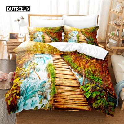 Small Bridge Water Bedding Set Duvet Cover Set 3d Bedding Digital Printing Bed Linen Queen Size Bedding Set Fashion Design