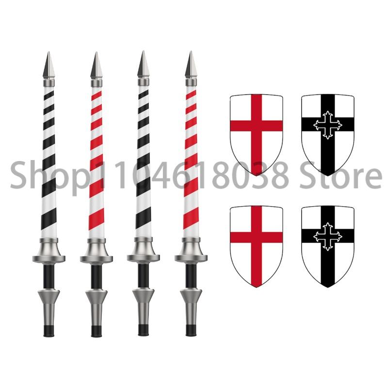 Medieval Military Figures Octopus Sea Demon Knights Building Blocks Weapons Accessories Sword Temple Spear Shield MOC MINiBricks