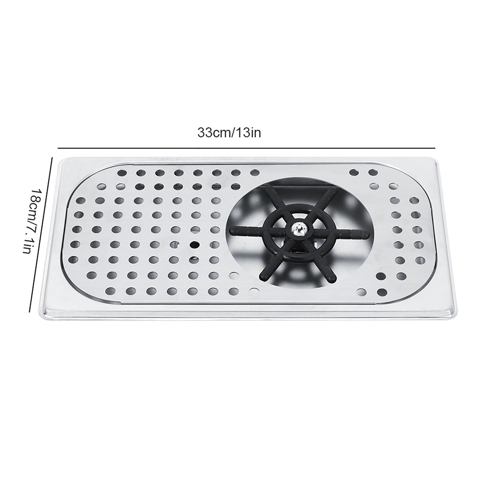 201 Stainless Steel Milk Tea Cup Washer Cleaner Glass Rinser G1/2in Cup Cleaner Stainless Steel Cup Cleaner 114mm Diameter