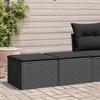 Vidaxl 2-Cz. Furniture Set With Cushions, Black, Poly Rattan And Acacia