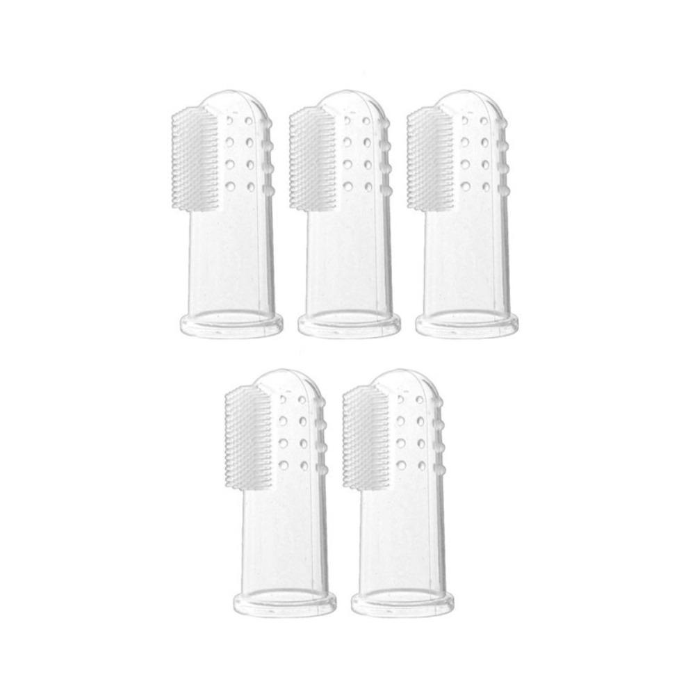 

5 шт. Многофункциональная зубная щетка для чистки зубов для собаки, питомца, для чистки, инструмент для чистки зубов питомца прозрачный