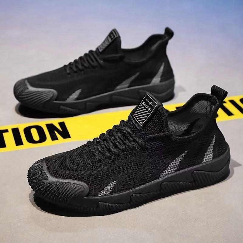 Men's shoes summer breathable lightweight non-slip mesh sneakers fly-woven men's soft-soled casual shoes dad shoes