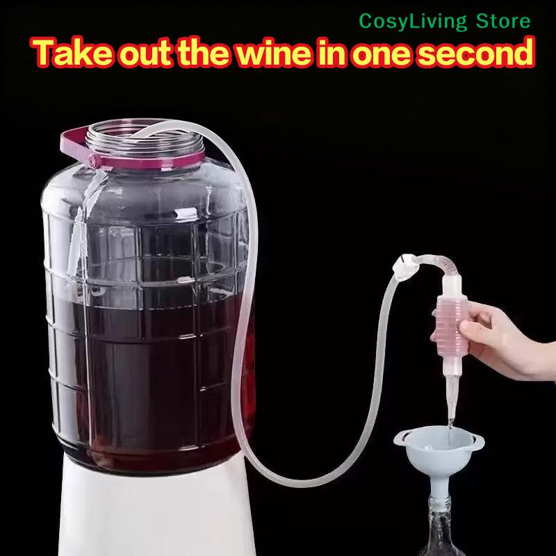 Transparent Semi-automatic Home Brew Syphon Pack Hand Knead Siphon Filter Food Grade Tube 2M/2.5M For Wine Making For Homebrew