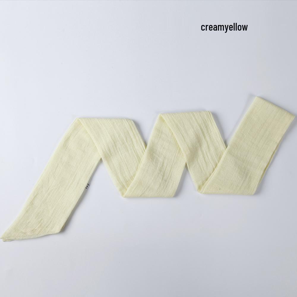 

Европейская и американская многоцветная хлопково-льняная узкая лента, резинка для волос, шарф - элегантный модный аксессуар 8*220