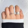Sada prstenů s českým zlatým řetízkem pro ženy Fashion Boho Coin Snake Moon Rings Dárkové šperky Party Trend