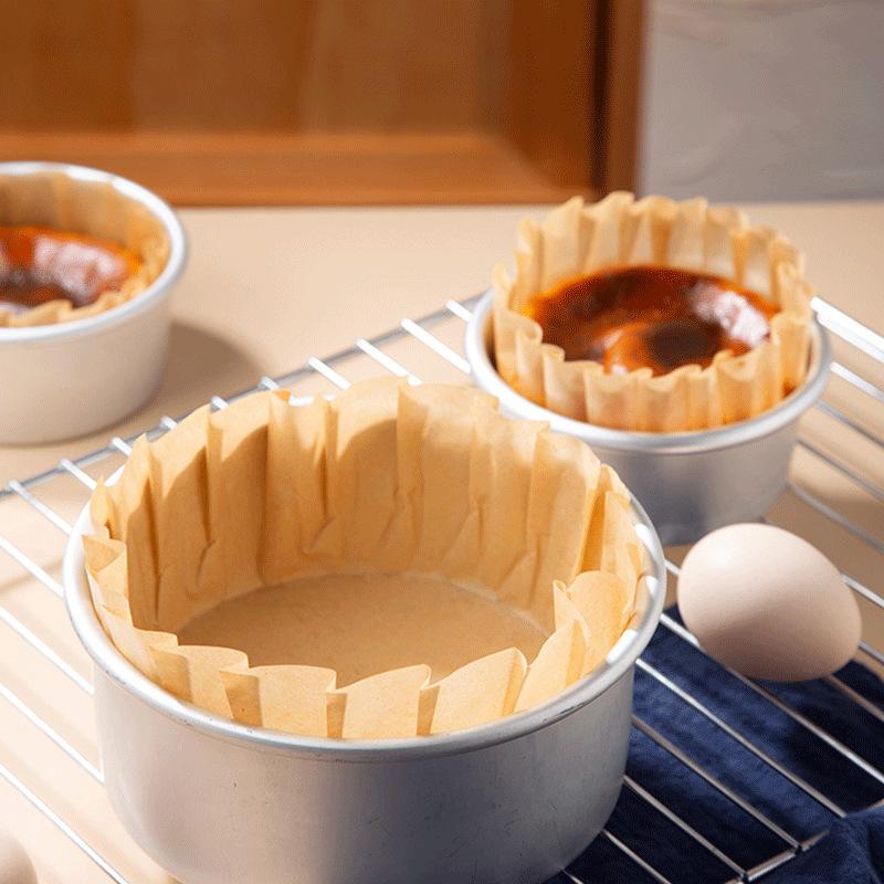 50 ks papírový tác na baskický cheesecake, skládací forma na dort, jednorázová, uvolňovací, papír na pěnový dort, papír na pečení, papír s okrajem odolným proti oleji
