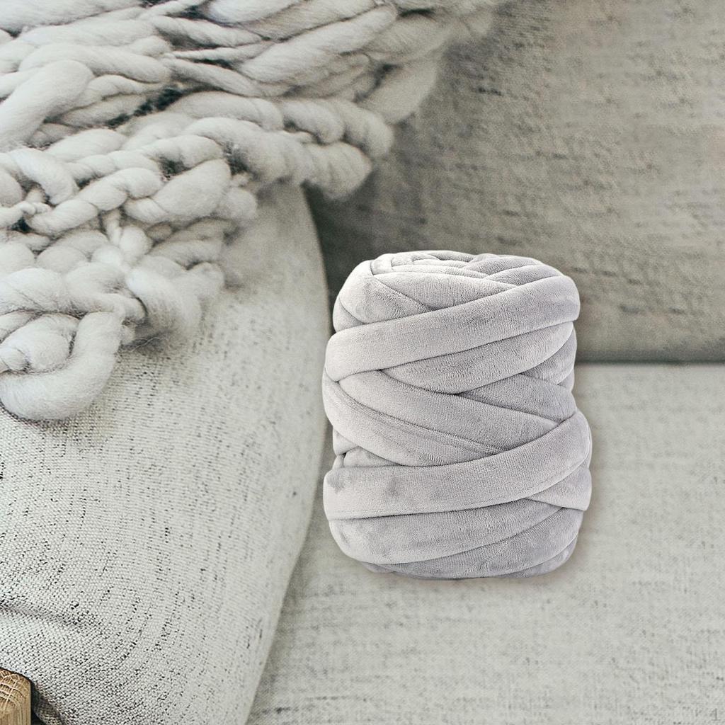 0.55 Lbs Chunky Yarn Bulky Hand Knitting 56 Feet Washable Giant Tube for Arm