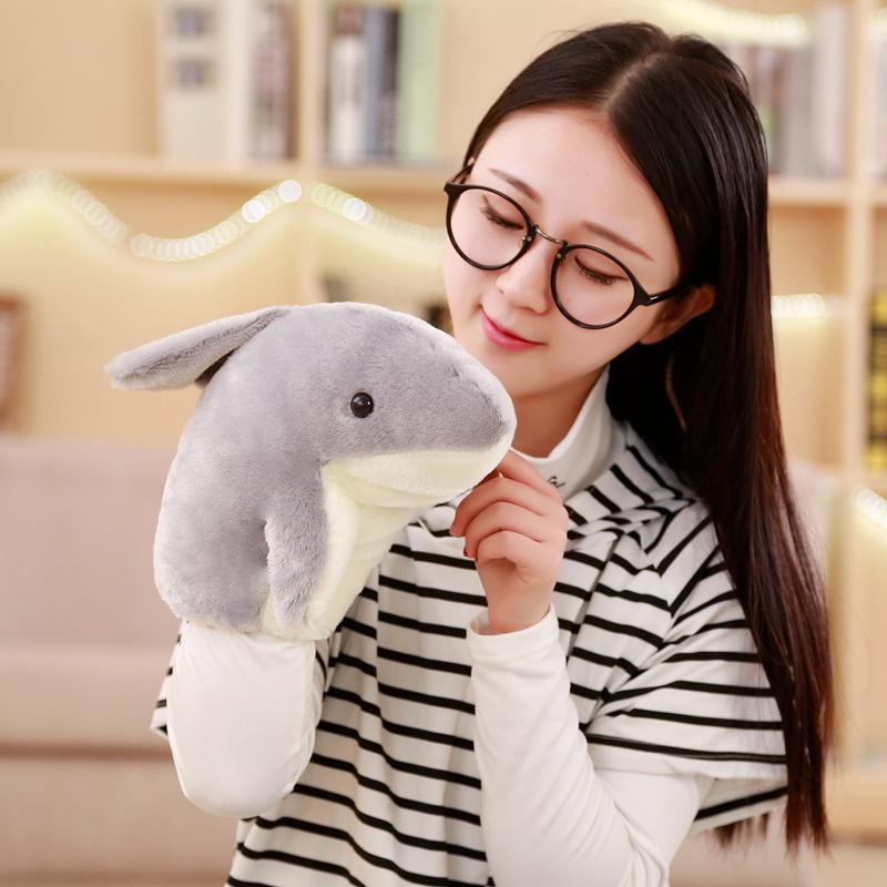 Frog Shark Plush Hand Puppet  Dolls Plush Hand Doll Early Education Learning Toys Children Marionetes Puppets for telling story
