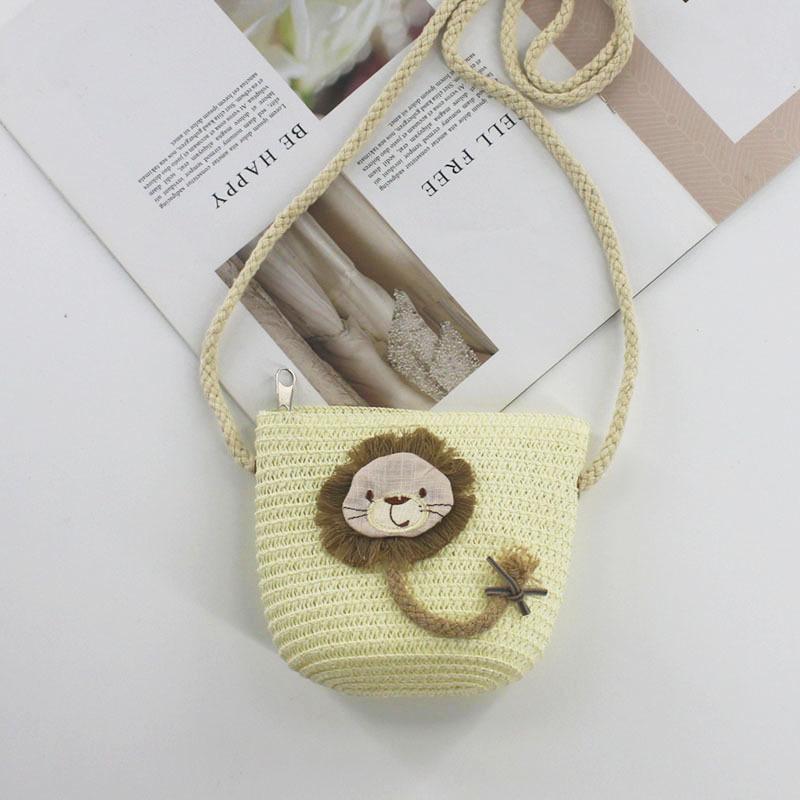 2024 Women's Mini Cartoon & Straw Flower Messenger Bags - Cute Beach Accessory