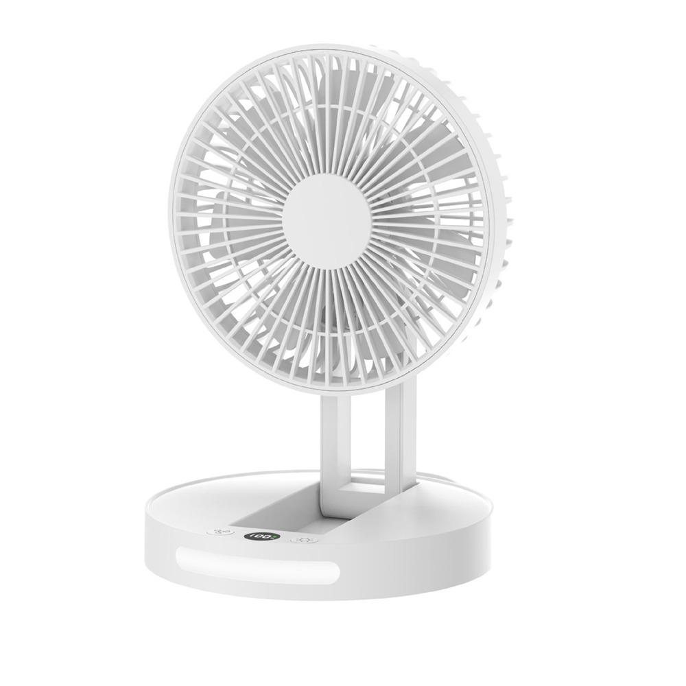 

5 Speed Desk Fan 90°Adjustable Stand Quiet Personal Fan New Portable Fan Bderoom Camping білий