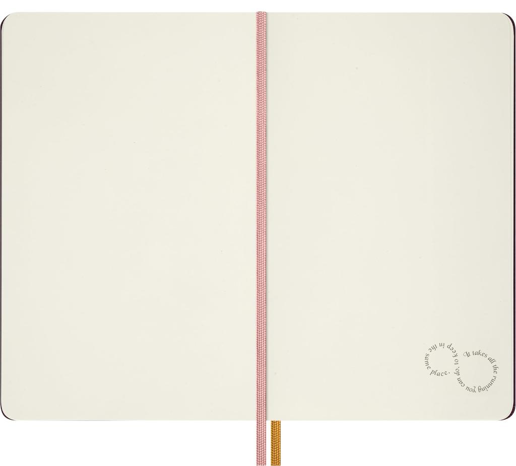 Moleskine x Alice in Wonderland Queen of Hearts Large Size x Burgundy LEAL02QP062 Notebook, (13cm 21cm), Plain,