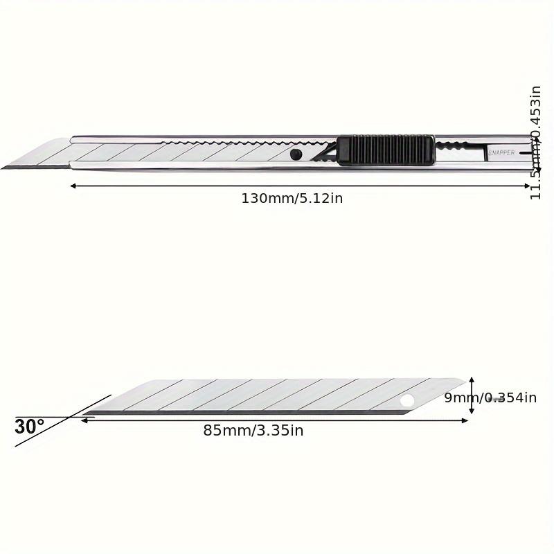 Stainless Steel Lockable Cutting Knife Small Portable Office Supplies Metal Paper Cutting Knife
