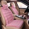 Plush Faux Rabbit Fur Car Seat Cushion: Luxurious Lumbar Support for Autumn and Winter Comfort