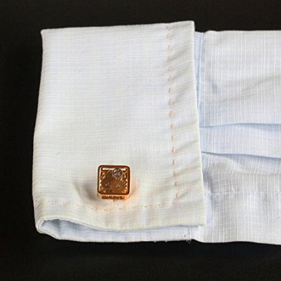 Kamakura Cufflinks Workshop Gold Square Gear Cufflinks Cf1525