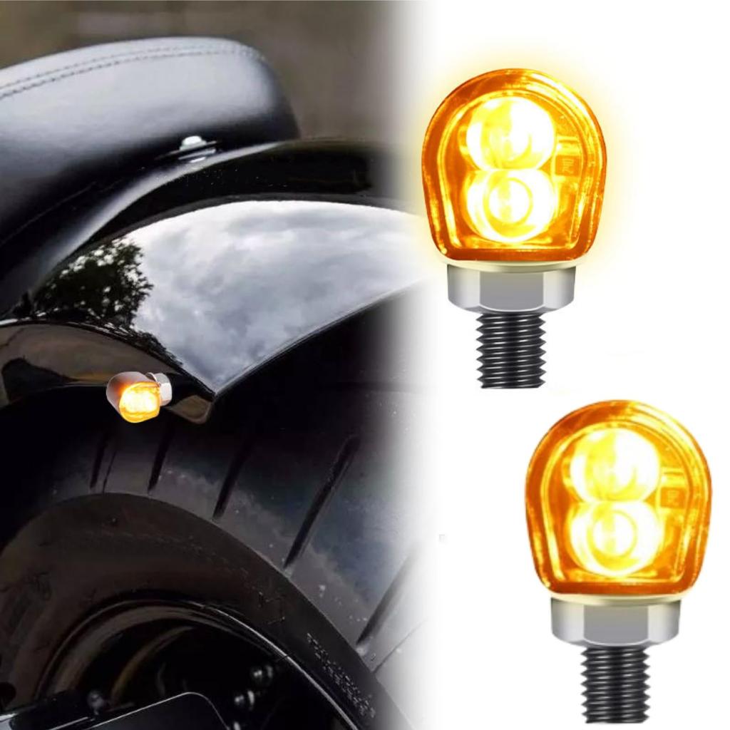 Motorcycle Turn Signal, LED, Ultra Small, Set of 2, High Visibility, Ultra Brightness, Waterproof,