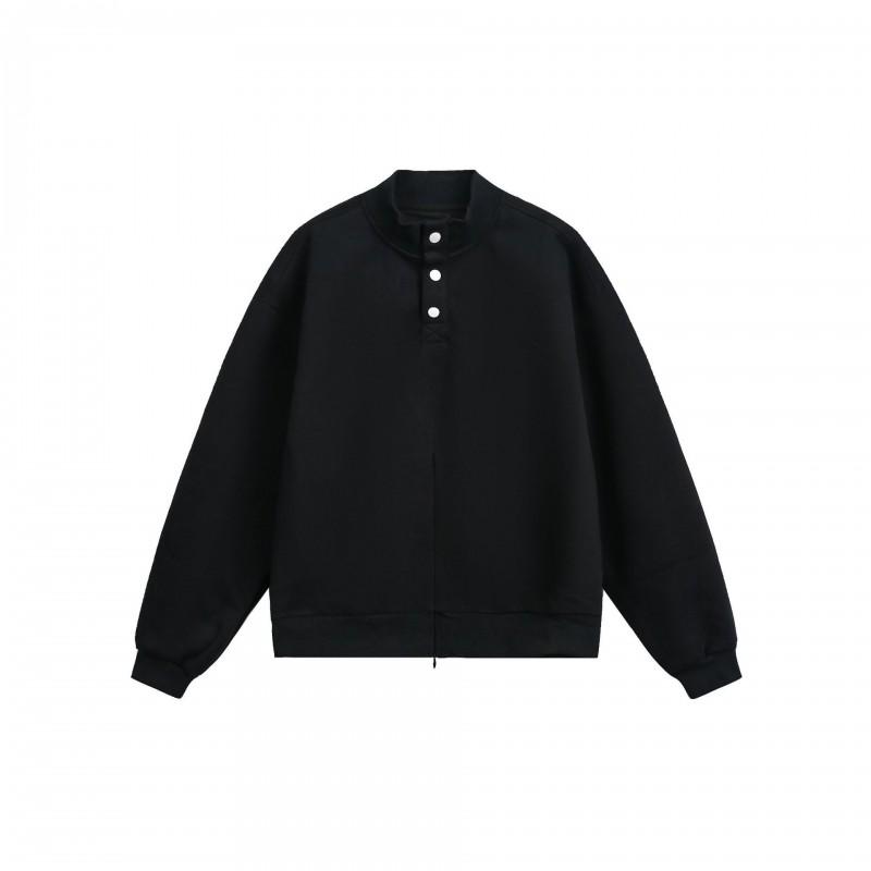 Mens Womens Oversized Stand Collar Hoodie Cotton Blend Fall Casual Sweatshirt