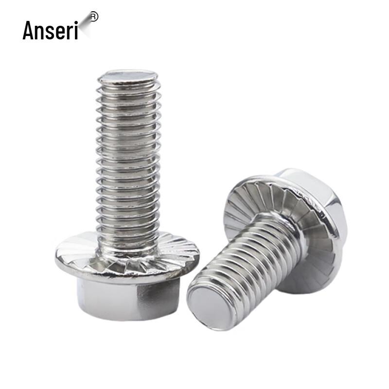 Ansenrui 304 Stainless Steel Serrated Hex Flange Bolt