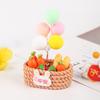 Resin Peace Balloon Flower Basket Car Decor With Minimalist Style For Vehicle Interior