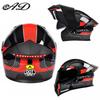 Unisex Full Face Flip-Up Motorcycle Helmet with LED Taillight, All-Season, 3C/DOT Certified