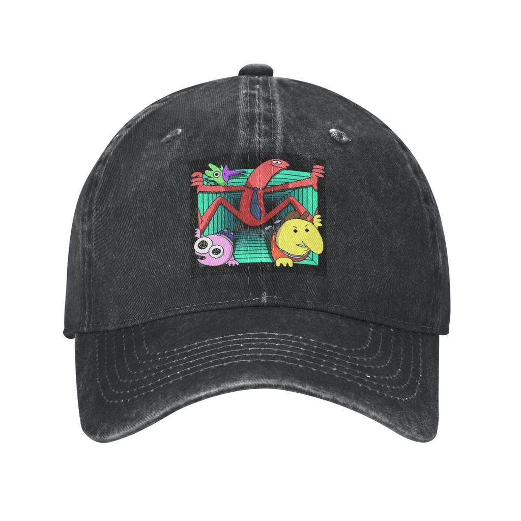 Season 2 Logo Smiling Friends Pixel Art Casual Baseball Cap Men Summer Kpop Rock Trucker Hat Y2k Cute Sunscreen Snapback Cap
