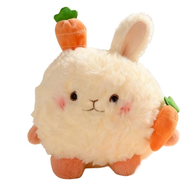 

Kawaii Fluffy Bunny Plush Toy Cute Soft Carrot Rabbit Plushie Doll Children Sleep Companion Doll for Adult Gifts Home Decor