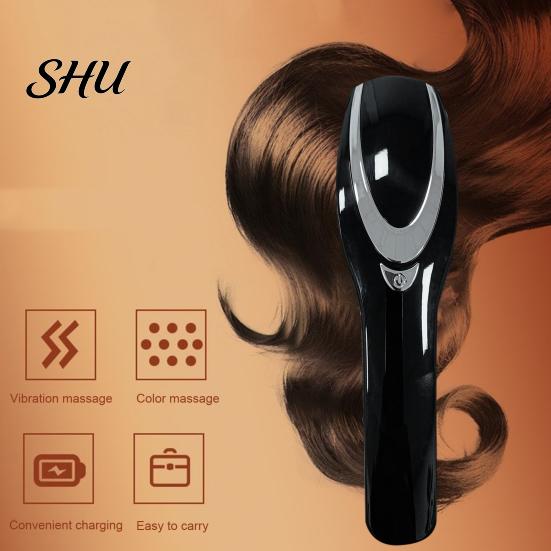 Escova de Cabelo com Terapia de Luz Pente Elétrico para Crescimento Massageador Profissional do Couro Cabeludo Ferramenta de Estimulação do Folículo Cabeludo Tratamento da Queda Portátil Massagem