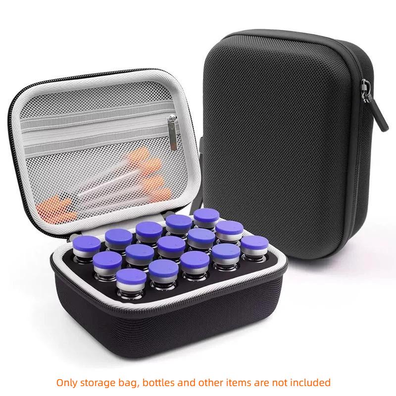 

10Ml Insulin Vials Storage Case Resistant Waterproof Insulin Organizer Diabetics-Eva Large Capacity Insulin Vial Protector Wear чёрный