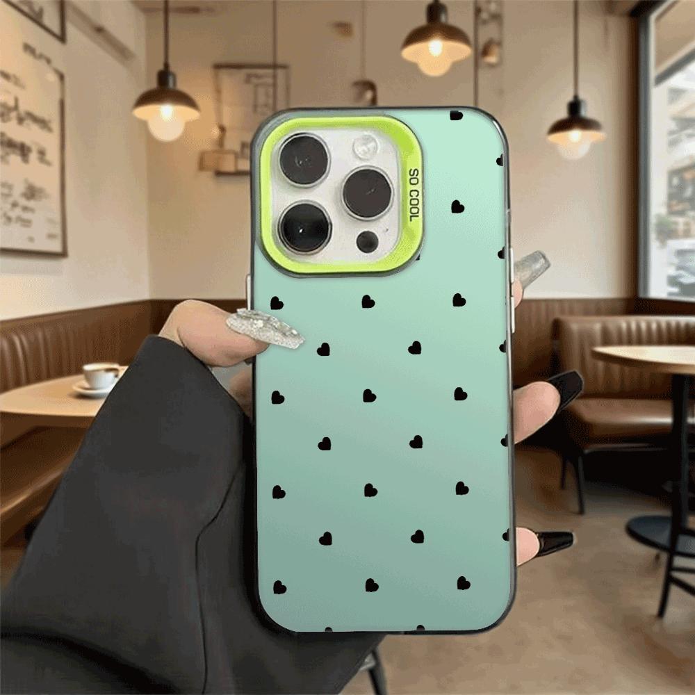 Minimal Black Hearts Pattern Phone Case for Redmi Note 15 14 13 12 11 10 9 Pro Plus Anti-Scratch Premium Hard Cover