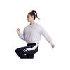 Li Ning Training Series Fitness Series Solid Color Logo Embroidered Round Neck Long Sleeve Sweatshirt Women Sweatshirt Beige AWDR922-6