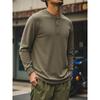 American Retro Old Money Style Tough Guy Henley Collar Base Shirt Men's Winter Long-Sleeve T-Shirt Foreign Trade Men's Casual Tee