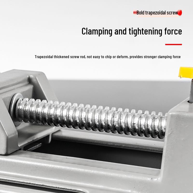 Heavy-Duty Aluminum Alloy Multifunctional Bench Vise with Flat Jaws