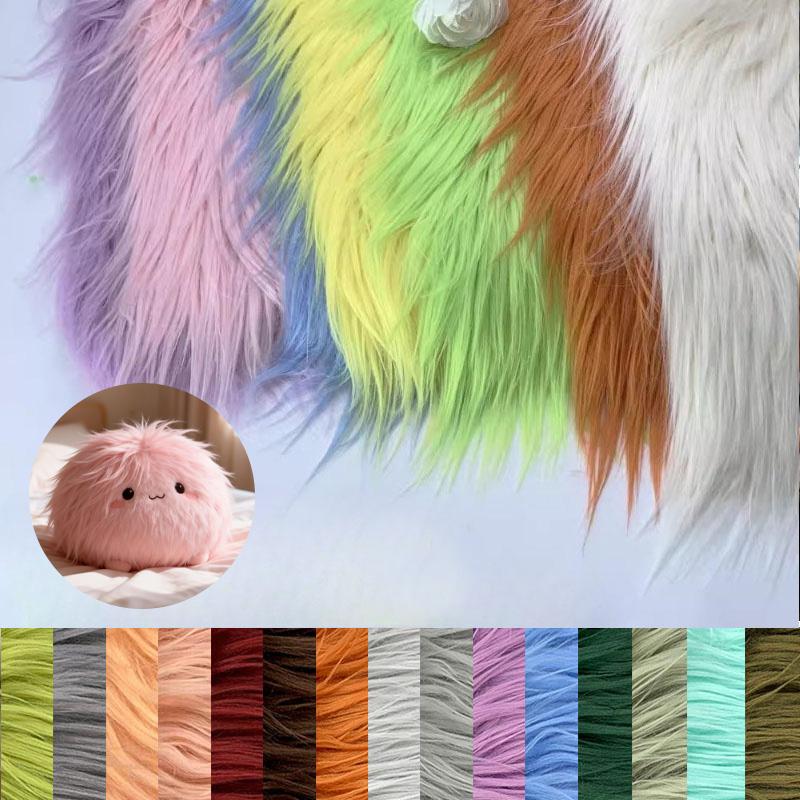 50/100cm Colorful Faux Fur Fabric Imitation Plush Cloth for Patchwork Sewing Material DIY Doll Beard Hair Chair Decorative Cover