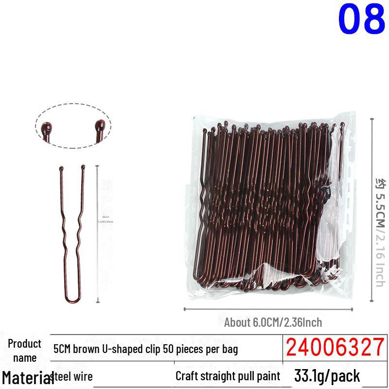 

50 черных U-образных заколок для волос: Толстые украшения для головы и аксессуары для волос для женщин