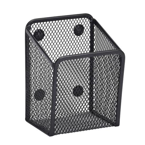 Black Mesh Pencil Cup Holder Large Capacity Multipurpose Magnetic Makeup Brush Holder