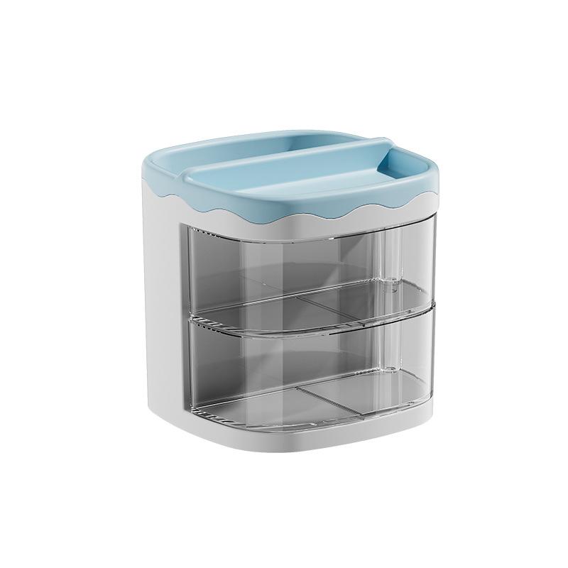 Rotatable Transparent Cartoon Pen Holder - Cute & Simple Desk Organizer for Students