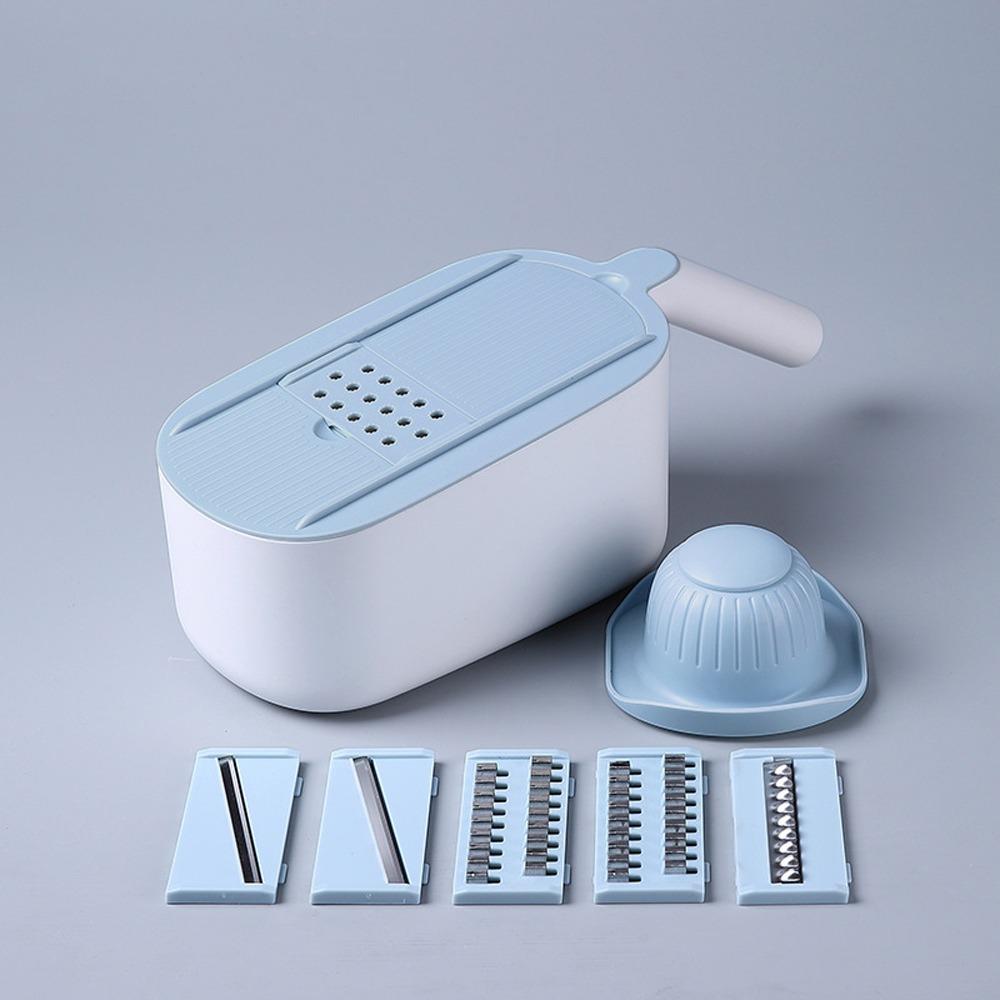 Non-Slip Handle Vegetable Shredder Multi-Function Veggie Grater Manual Vegetable Slicer Kitchen синий