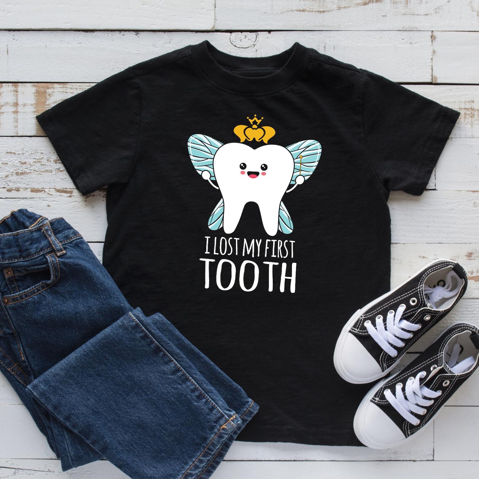 I Lost My First Tooth T-Shirt, Kids Tee, Toddler Shirt, Tooth Fairy Design, Milestone Top, First Tooth Celebration S