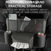Auto Seat Middle Box PU Leather Car Seat Middle Box Hanger Storage Bag Phone Tissue Drink Purse Holder Interior Accessories