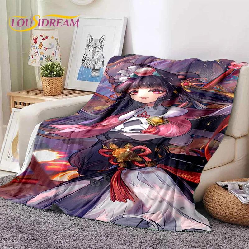 3D Cute Genshin Impact Cartoon Game Soft Blankets,Throw Blanket Comfortable Blanket for Picnic Beds Sofa Home Bedroom Kids Gifts