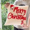 Christmas Embroidery Candy Cane & Santa Hat Tufted Throw Pillow Cover