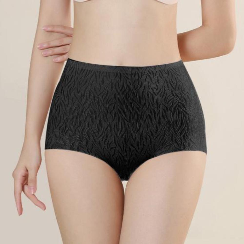 Women Briefs Solid Color Thin Breathable Elastic Lifting Buttocks Abdominal Tuck Underwear High Waist Seamless Underwear