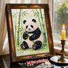 Frameless DIY Pearl Bead Painting Kit Panda Pattern Creative Relaxing Craft Canvas Home Decor Adult Gift