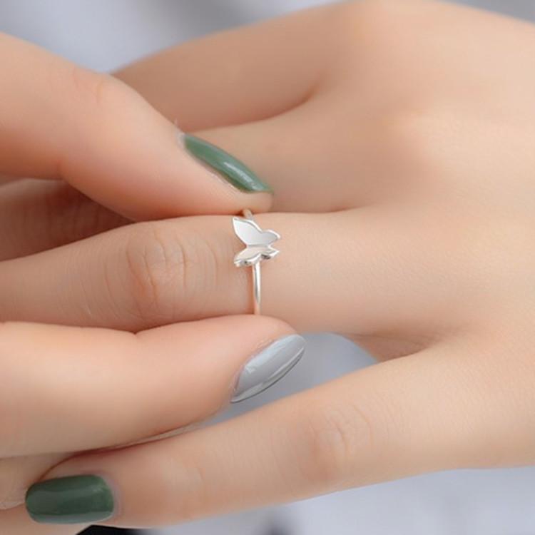 925 Silver Butterfly Rings For Women Wedding Jewelry Gift Female Accessories Cheap